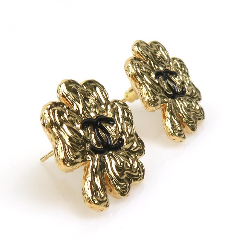 Chanel Earrings Clover Coco Mark