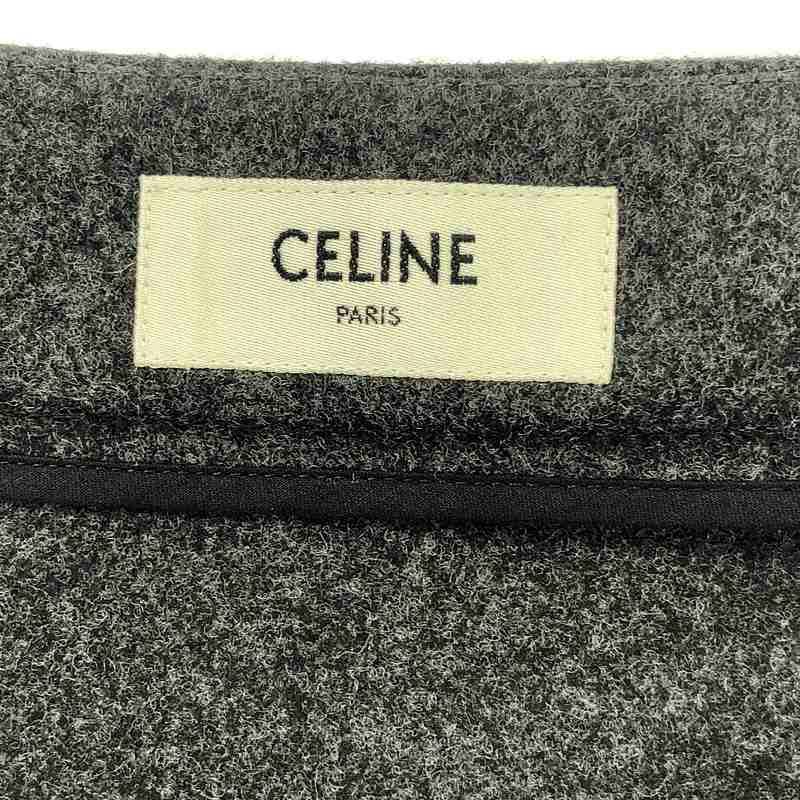 Celine Wool Wrap Skirt - 36 - Grey - Women's
