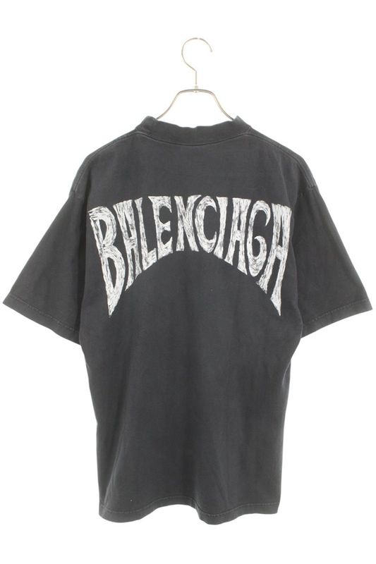 Balenciaga 764235 Tpvu4 Back Print T-shirt Men's XXS
