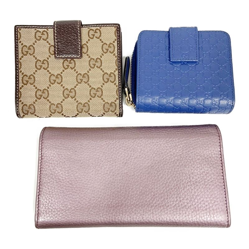 Gucci Wallet Set of Three 366049 Foldable Wallets with Box