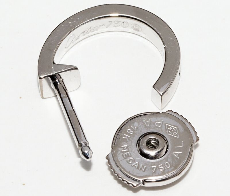 Cartier Earrings 18K White Gold Mini Love Earrings One Side Only B80289