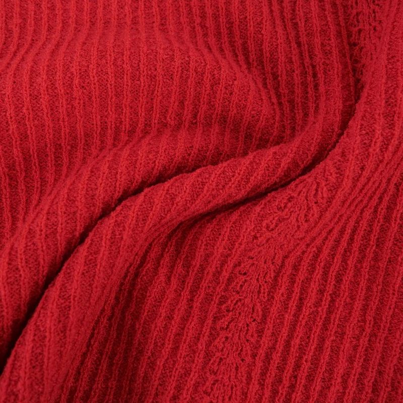Christian DIOR Ensemble Knit Sweater Cardigan Wool Nylon Top Women M Red