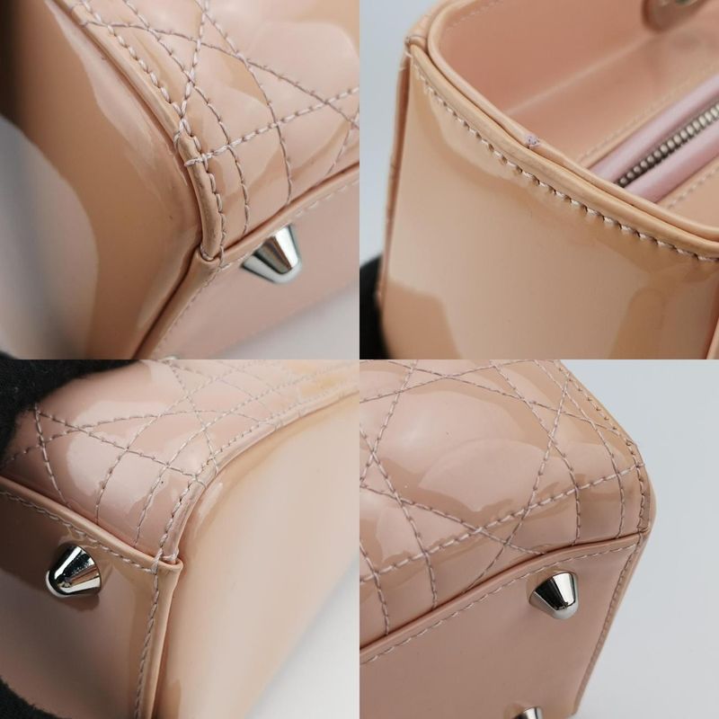Christian Diorchristian Dior Lady Dior Pink Patent 16-bo-0152