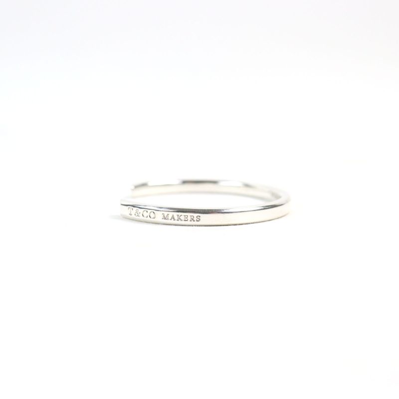 Tiffany & Co Makers' Narrow Ag925 Logo Engraved Bangle Silver Weight 16.06g