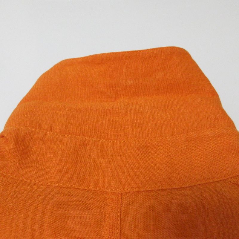 Good Celine 100% Linen Sleeveless Pullover Shirt Blouse Size 36 Orange Women