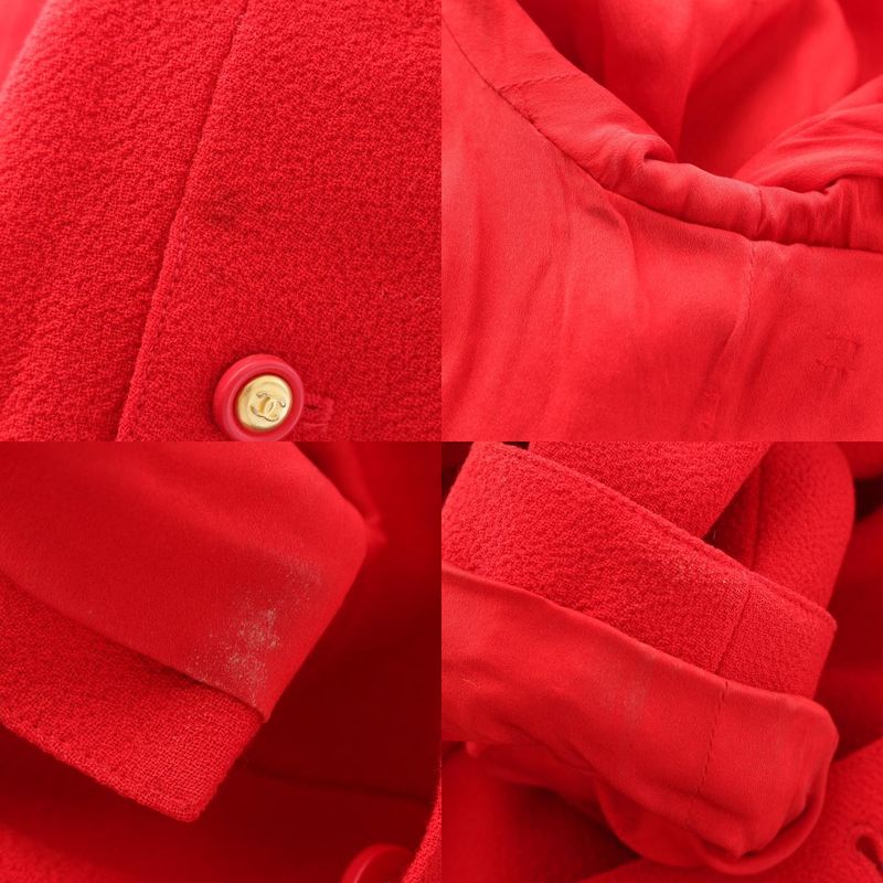 Chanel 96A Wool Coco Button Stand Collar Tweed Jacket Outerwear P08270v04977