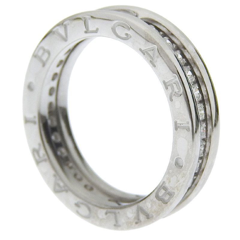 Bvlgari Bulgari B-zero1 Eternity 18kwhite Gold With Diamonds #9.5 Ladies 6.0g
