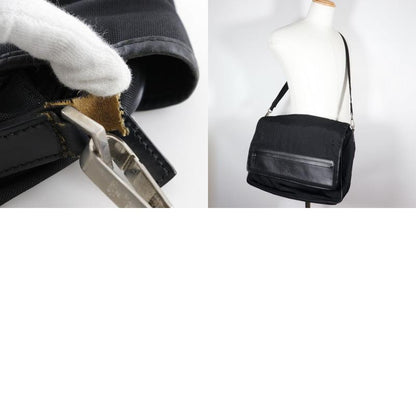 Gucci Crossbody Messenger Bag 019 0376 Nylon Canvas Black Men's Shoulder Bag