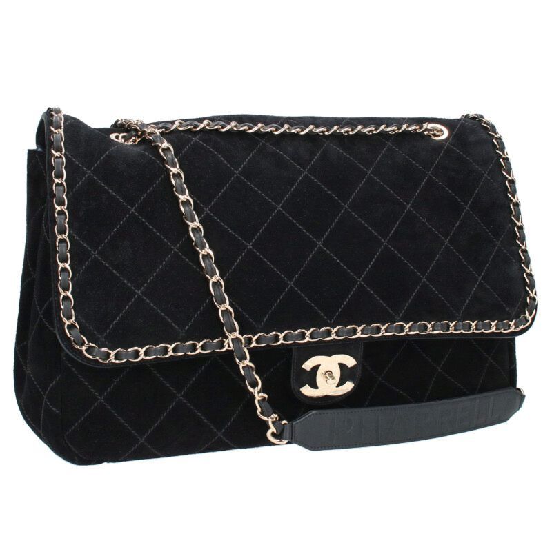 Chanel X Pharrell Williams No 27 Brag My Bag Quilted Suede Chain Shoulder Bag