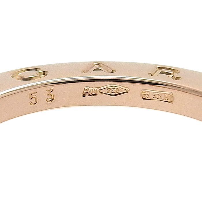 Bvlgari Bulgari B-zero1 4 Band Ring 18K Pink Gold CE 750 Pink Gold Ceramic #53