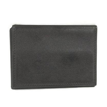 Hermes Clunesey Trifold Card Case Box Calf Black Stamped B