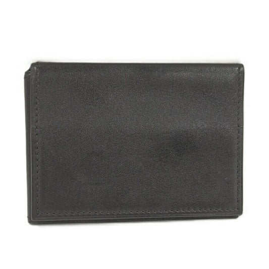 Hermes Clunesey Trifold Card Case Box Calf Black Stamped B