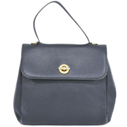 Authentic Celine Leather Handbag Black Bag Pre-owned [follow-up Discount