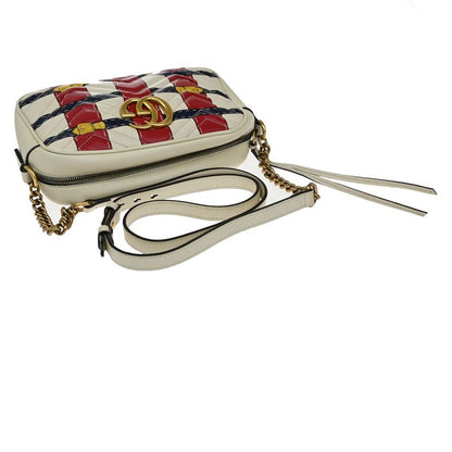 Gucci Shoulder Bag GG Marmont Belt Print Quilted 636ka827