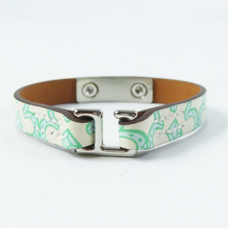 Hermes 2023 Rival Mini Silver Hardware Bracelet Leather Multi T2 B Engraved