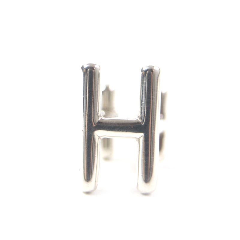 Hermes H2 H Logo Cufflinks Button Cufflinks Ag925 Silver Total Weight 8.8g