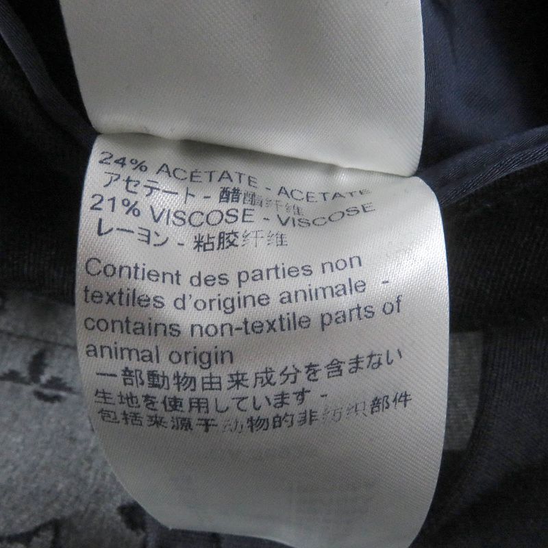 Louis Vuitton 21SS Wool Cotton Monogram Jersey Single Tailored Jacket Navy 46