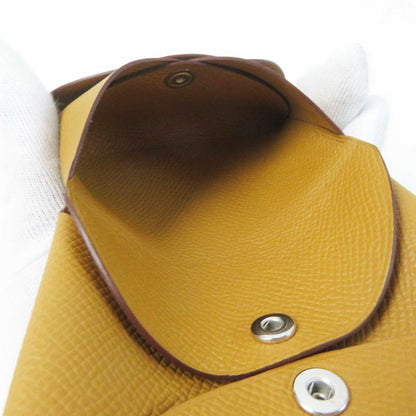 Hermes Calvi Duo Sesame Silver Hardware Vaux Epson Coin Case With Box Marked B