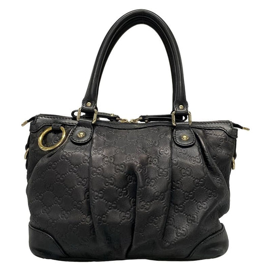 Gucci Handbag Sookie Stripe Line 247902 Black Leather