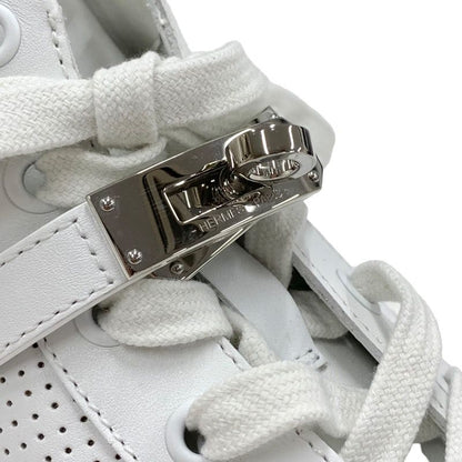Hermes Daydream Sneakers High Cut Sneakers Shoes Kelly Hardware Leather White