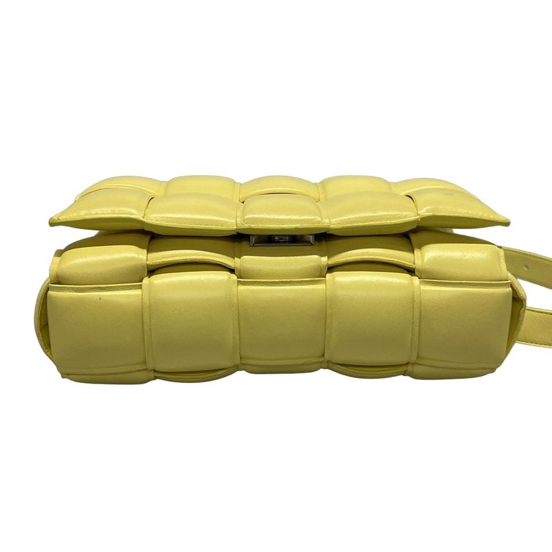 Bottega Veneta Shoulder Bag Padded Cassette Yellow Lambskin