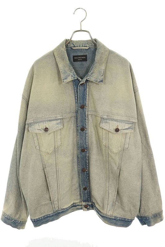Balenciaga 24SS 773610 Tdw15 Inside Out Oversized Denim Jacket Men's 2