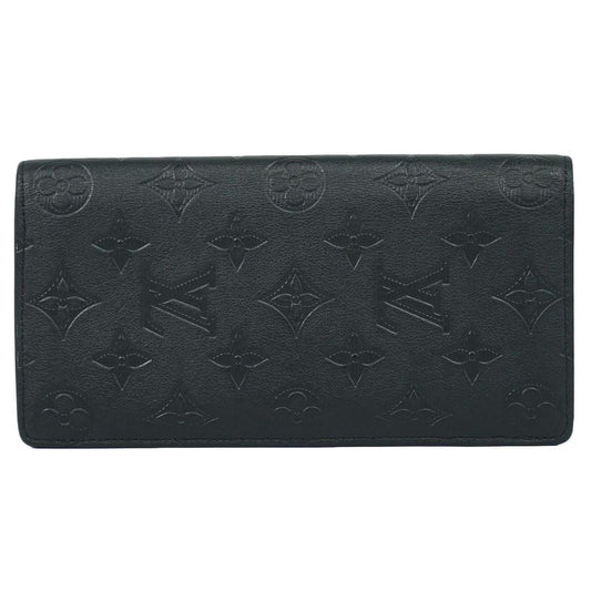 Authentic Louis Vuitton LV Portefeuille Brazza Monogram Shadow Noir Black