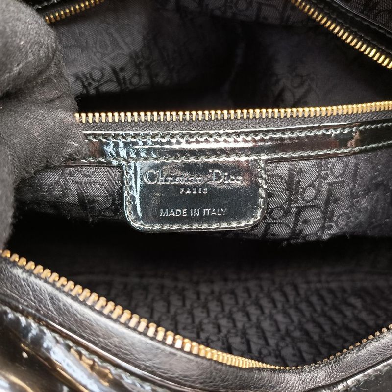 Christian Diorchristian Dior Lady Dior Black Patent 08-ma-1029