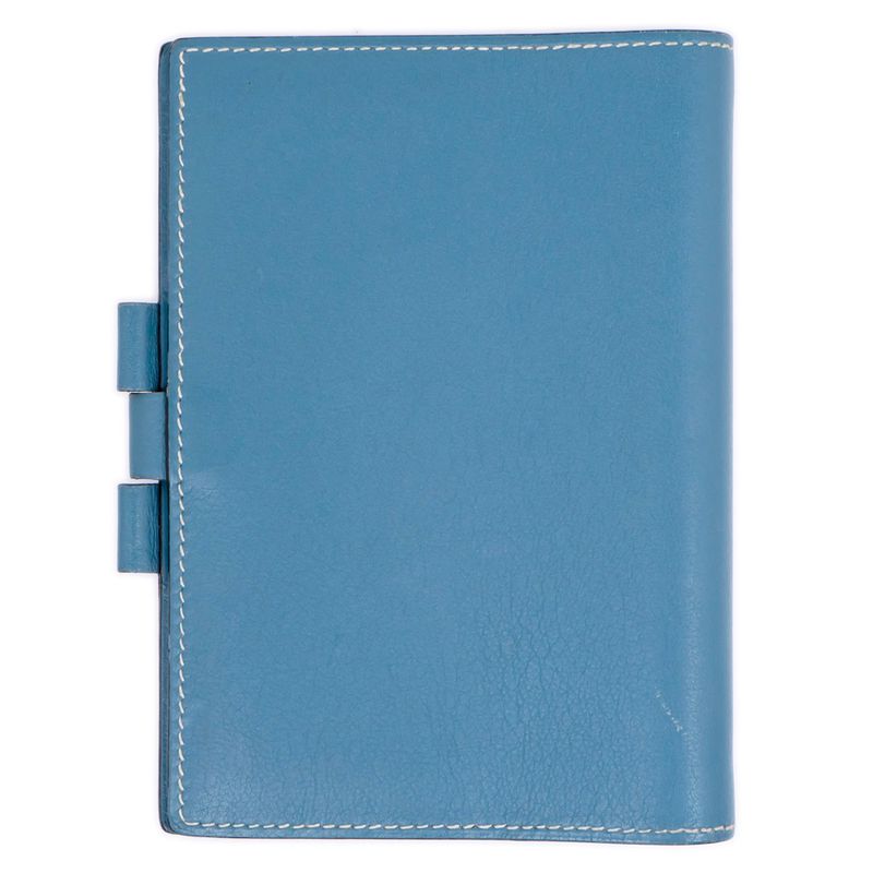 Hermes Agenda PM Blue Jean Swift Notebook Cabas - J Engraved