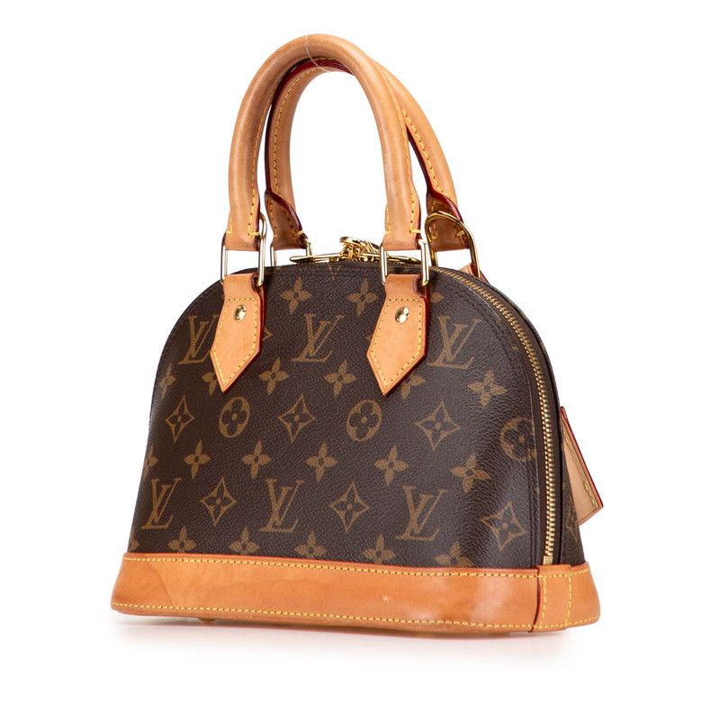 Louis Vuitton Monogram Alma BB Handbag Shoulder Bag 2WAY M53152 Brown PVC
