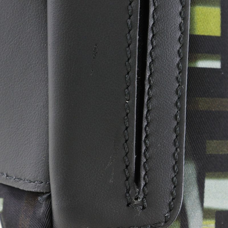 Fendi Mamma Bucket 3WAY Body Clutch Zucca Camouflage Pattern 7va472 Nylon Black