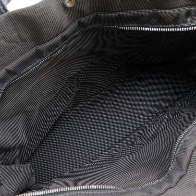 Hermes Yale Line Tote MM Nylon Canvas Gray Unisex Handbag