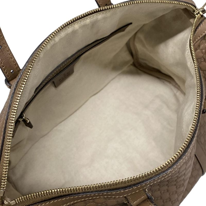 Gucci Handbag Nice/micro Guccissima 322231 Dark Brown Mini Boston Leather