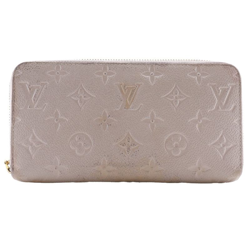 Louis Vuitton Zippy Wallet M69034 Monogram Empreinte Turtelaire Gray Tn2196