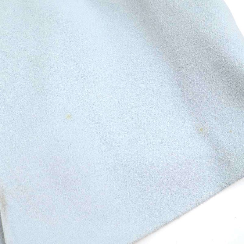 Fendi Leather Pocket Double Face Cape Coat Sac Blue 38 Ff8129 W1d