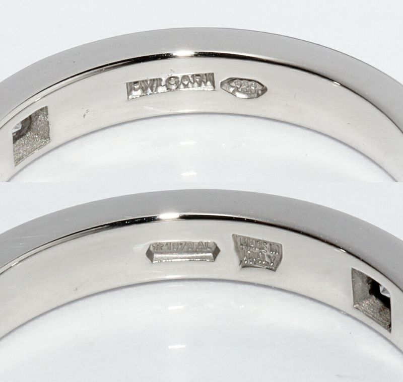 Bulgari Ring Pt950 5P Diamonds (017ct) Marry Me Wedding Ring 336775