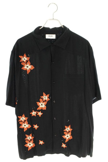 Celine 24SS 2c70b852c Embroidery Hawaiian Short Sleeve Shirt Men's 41