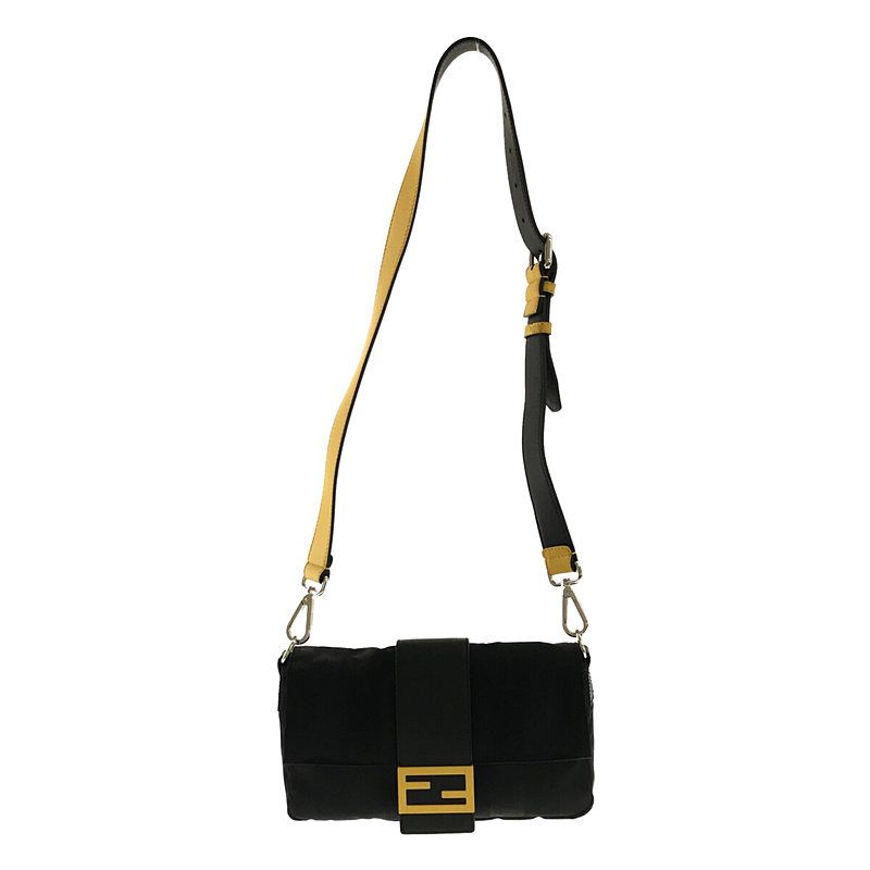 Fendi | 2021ss | Baguette 3way FF Flap Bag Baguette Shoulder Bag | Black Yellow