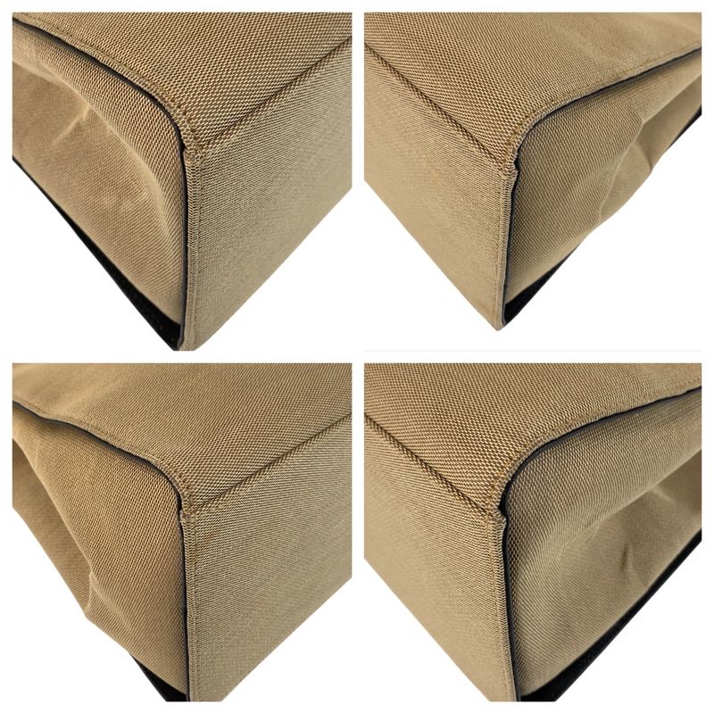 Gucci Bamboo Beige Gunmetal Hardware Canvas/bamboo 002 1010 Handbag Tote Bag