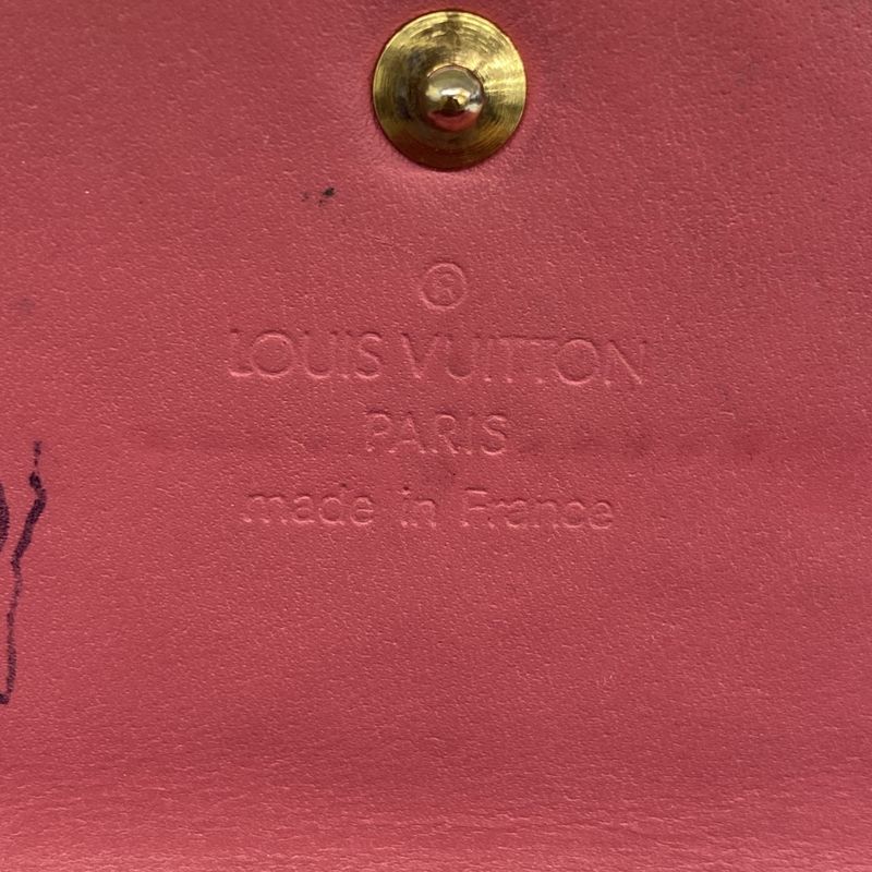 Louis Vuitton Long Wallet Vernis Pochette Porte Monet Cles Di M9140f Raspberry
