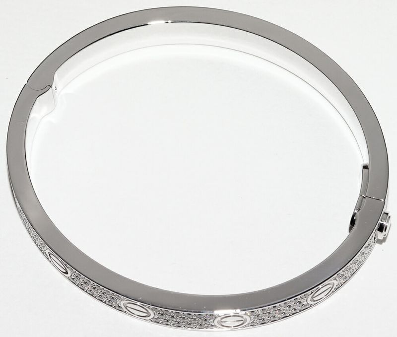 Cartier Bangle 18K White Gold 204P Diamonds (approx Total 199ct) Love Bracelet
