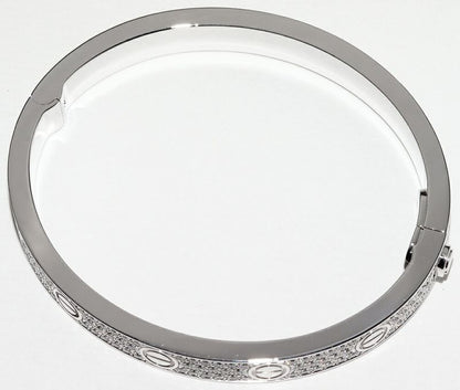 Cartier Bangle 18K White Gold 204P Diamonds (approx Total 199ct) Love Bracelet