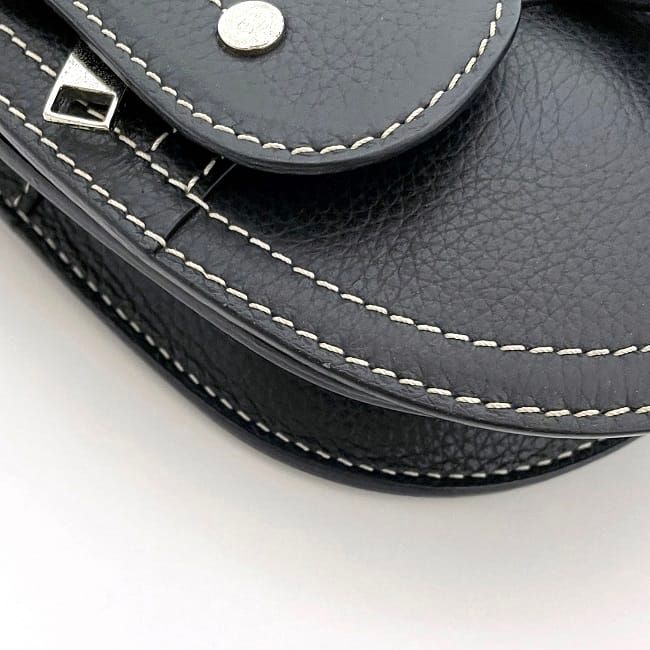 Christian Dior Body Bag Shoulder Bag Black Saddle