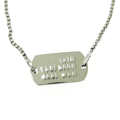 Christian Dior Metal Dog Tag Plate Bracelet Silver 412180 Bracelet