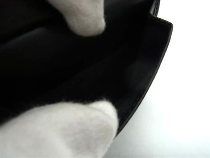 Gucci 365470 GG Pattern Pvc×leather Fold Wallet Coin Purse Wallet Black As8176