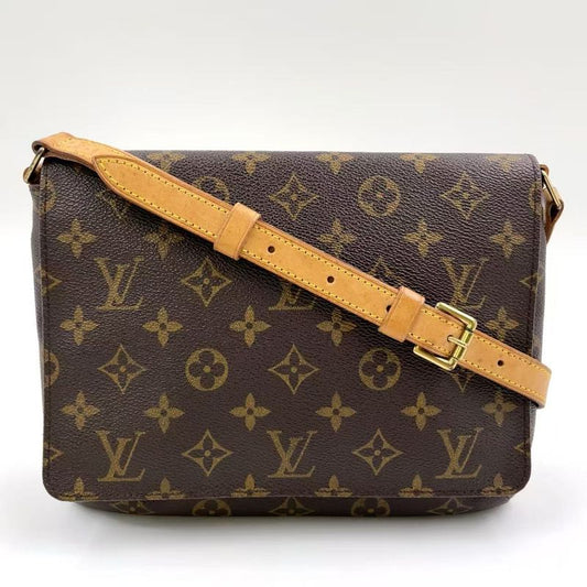 Louis Vuitton Musette Tango Short Strap Monogram Leather × PVC Brown Shoulder