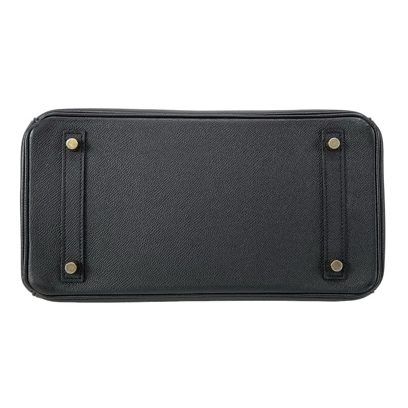 Hermes Handbag Birkin 30 Black Gold Hardware