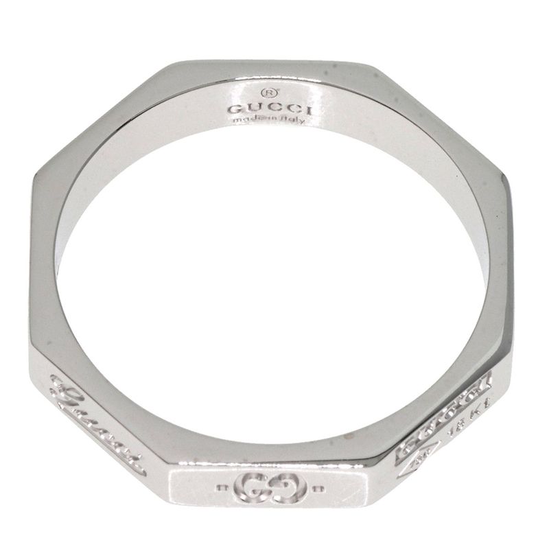 Gucci Octagonal #14 Ring - 18K White Gold Ladies