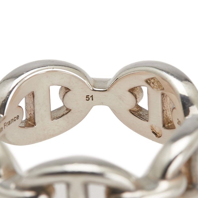 Hermes Chaîne D'angkle Ancienne Ring Ring #51 Sv925 Silver Ladies Hermes
