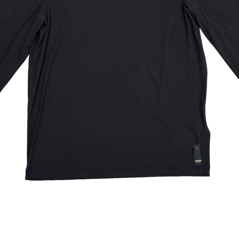 Fendi Long Sleeve High Neck Cut and Sewn Fy0983 Ah19 F0qa1 M Size Logo Plate